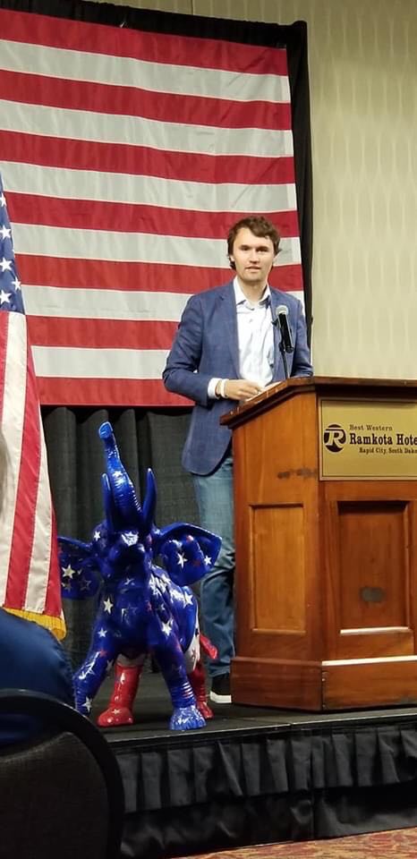 Charlie Kirk speaks in Rapid City, SD.