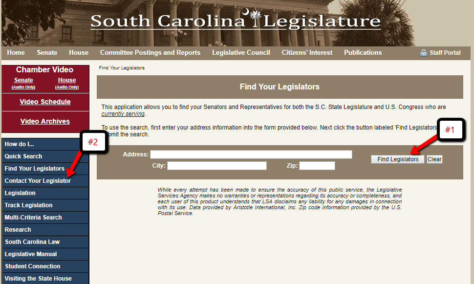 How to identify and contact your legislators