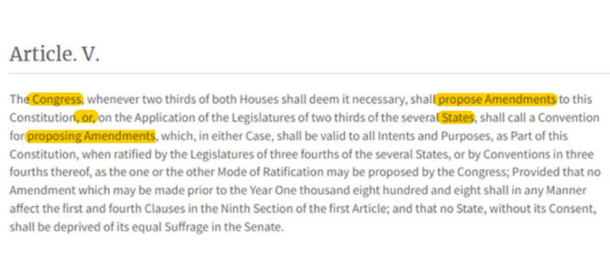 Article V (Copied from National Archives website)
